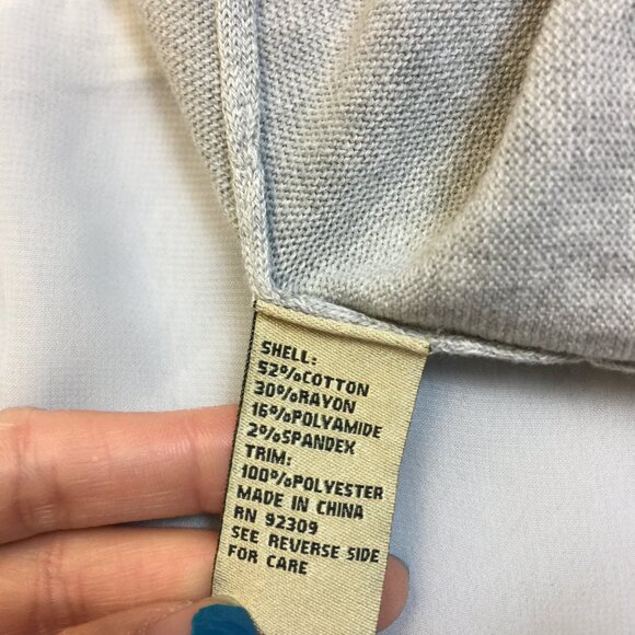 NWT DG2 Diane Gilman Sweater Tunic Knit Top XL Womans Gray Hi-Lo Hem Long Sleeve - Picture 6 of 14